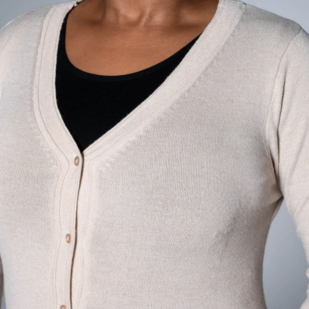 Beige Long Sleeve Cardigan sold by Fashion World product image thumbnail 5