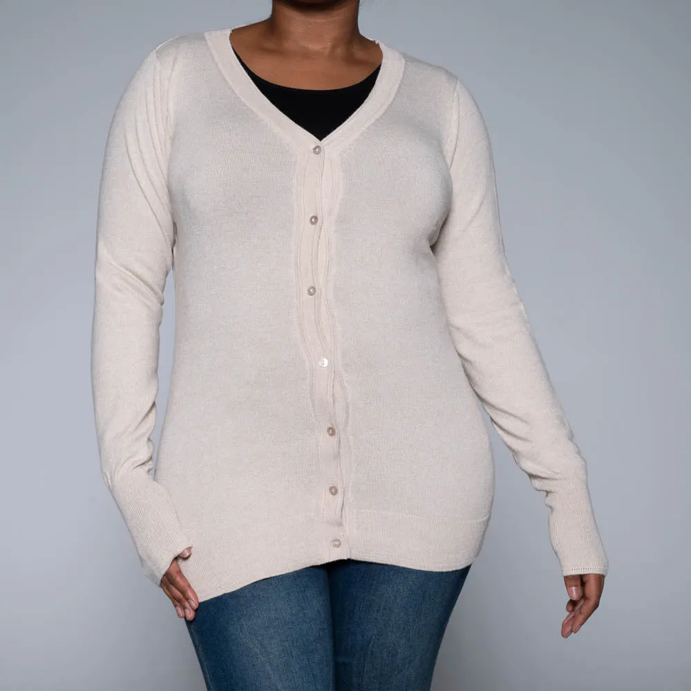 Beige Long Sleeve Cardigan sold by Fashion World product image thumbnail 2