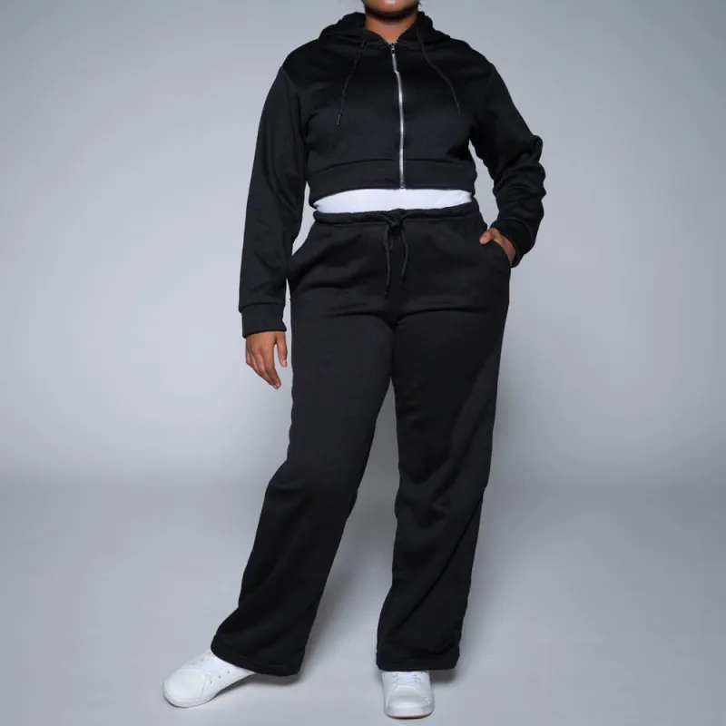 Long Sleeve Black Track Top sold by Fashion World