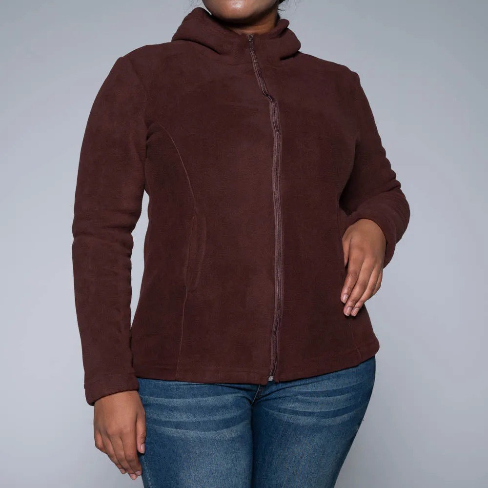 Chocolate Fluffy Fleece Hooded Jacket sold by Fashion World product image thumbnail 3