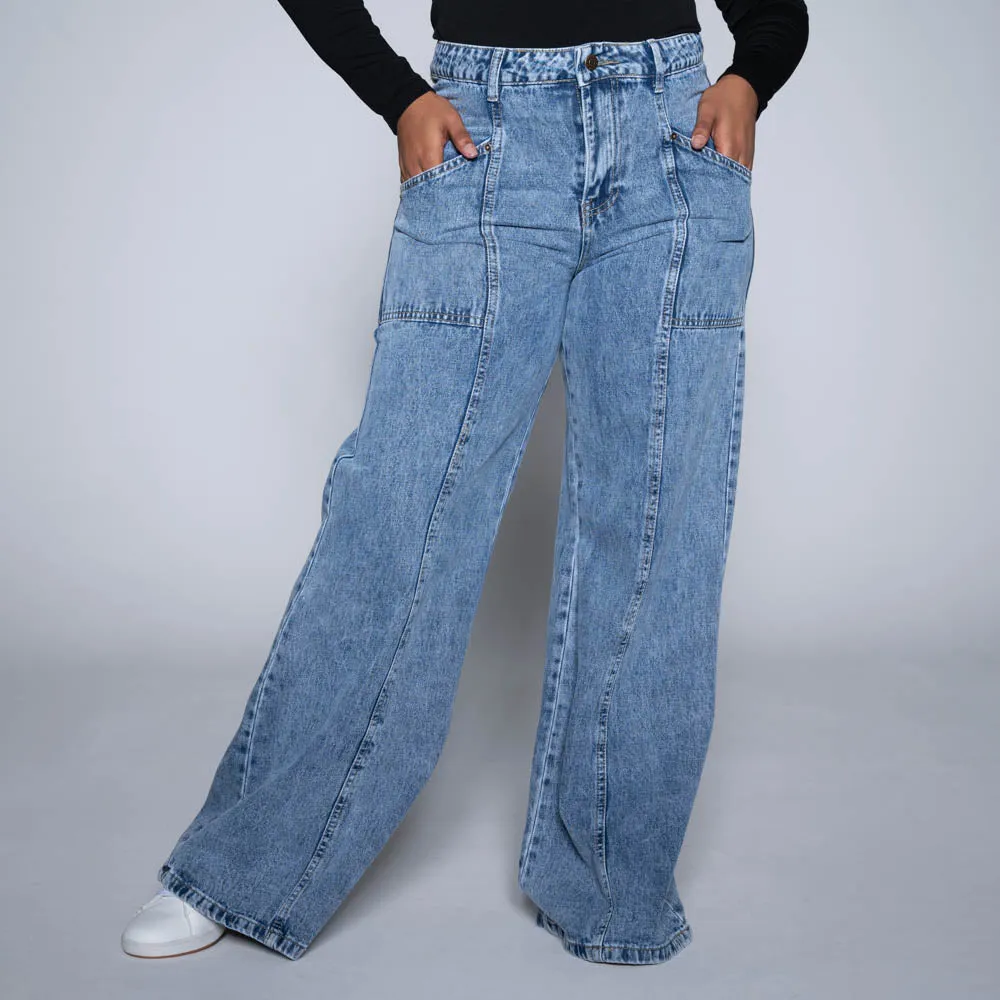 Wide Leg Denim Jeans sold by Fashion World product image thumbnail 5