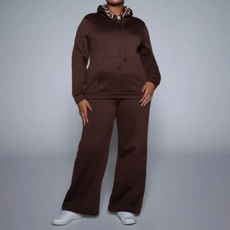 Chocolate Spun Poly Track Pants sold by Fashion World