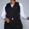 Black Stripe Suit Waistcoat sold by Fashion World