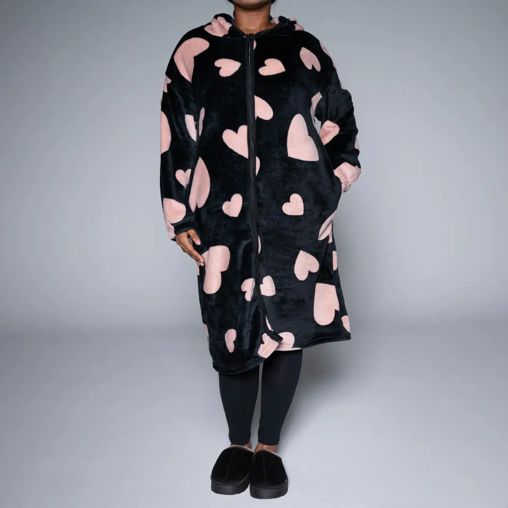 Coral velour zipper gown sold by Fashion World product image thumbnail 4