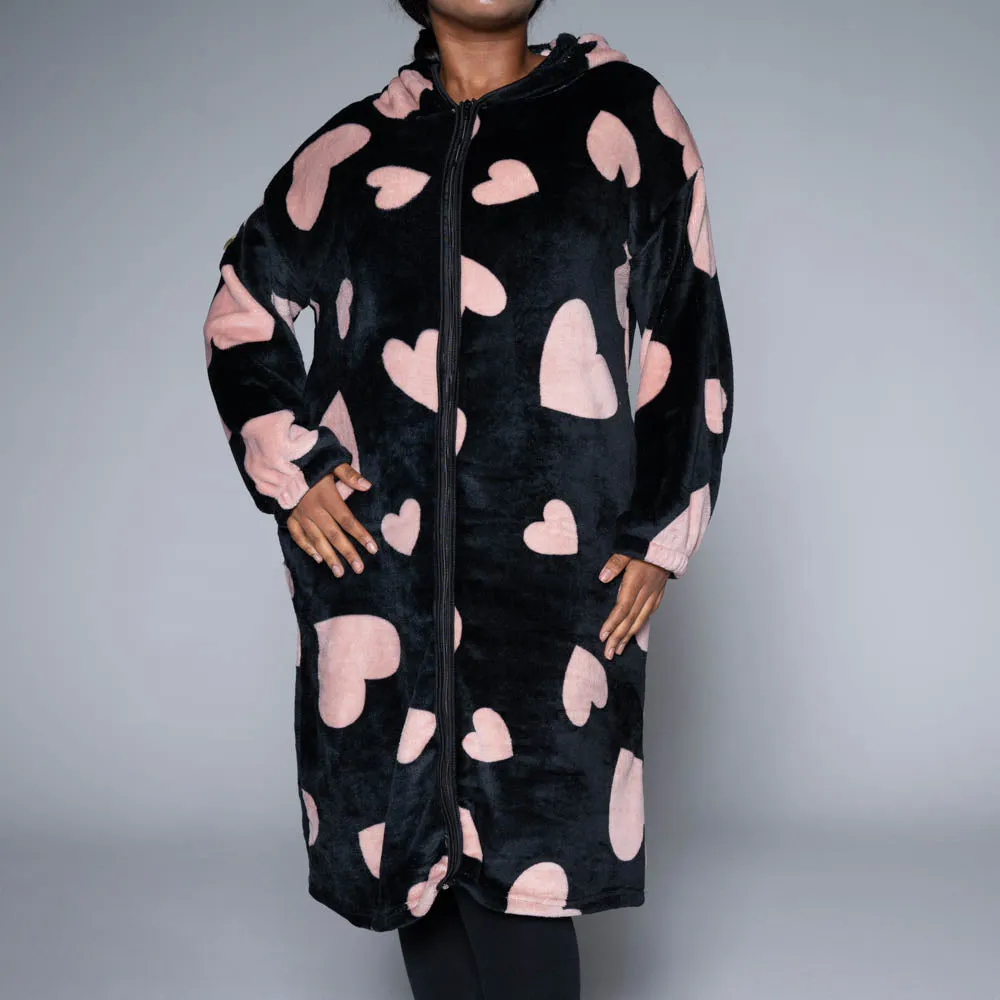 Coral velour zipper gown sold by Fashion World product image thumbnail 2