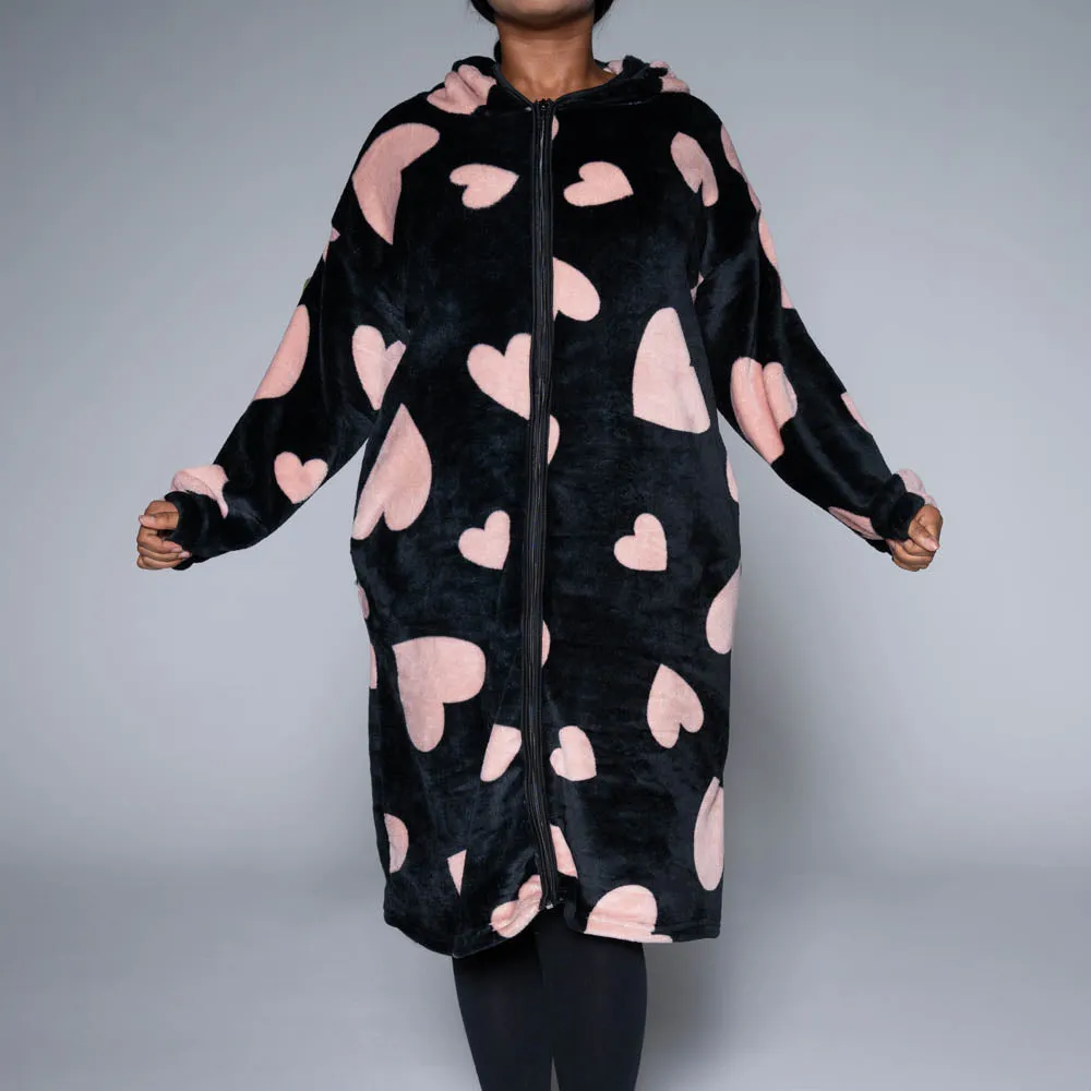 Coral velour zipper gown sold by Fashion World product image thumbnail 3