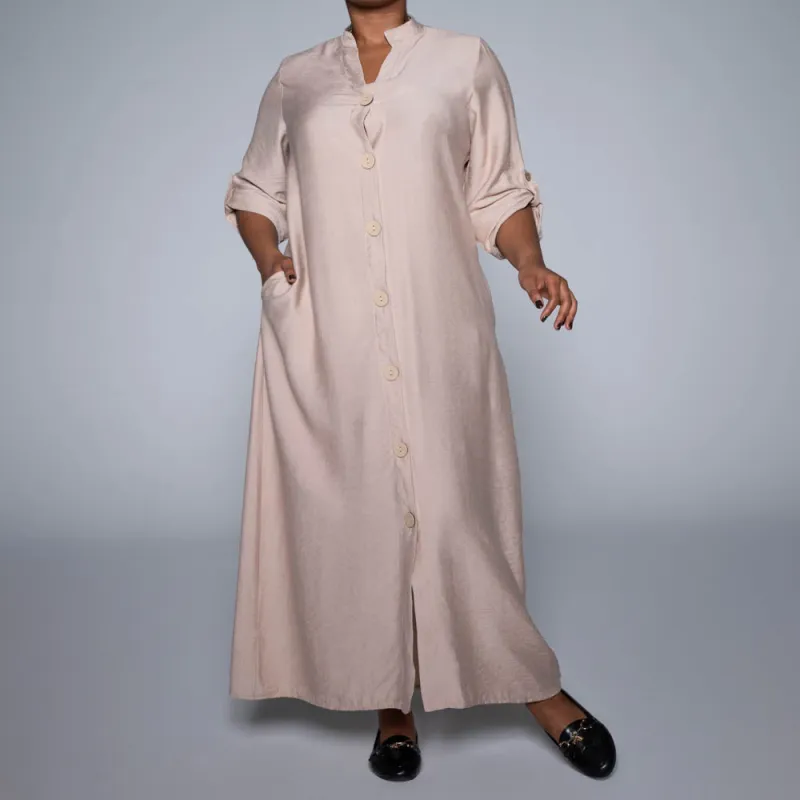 Stone Button Down Front Tunic sold by Fashion World