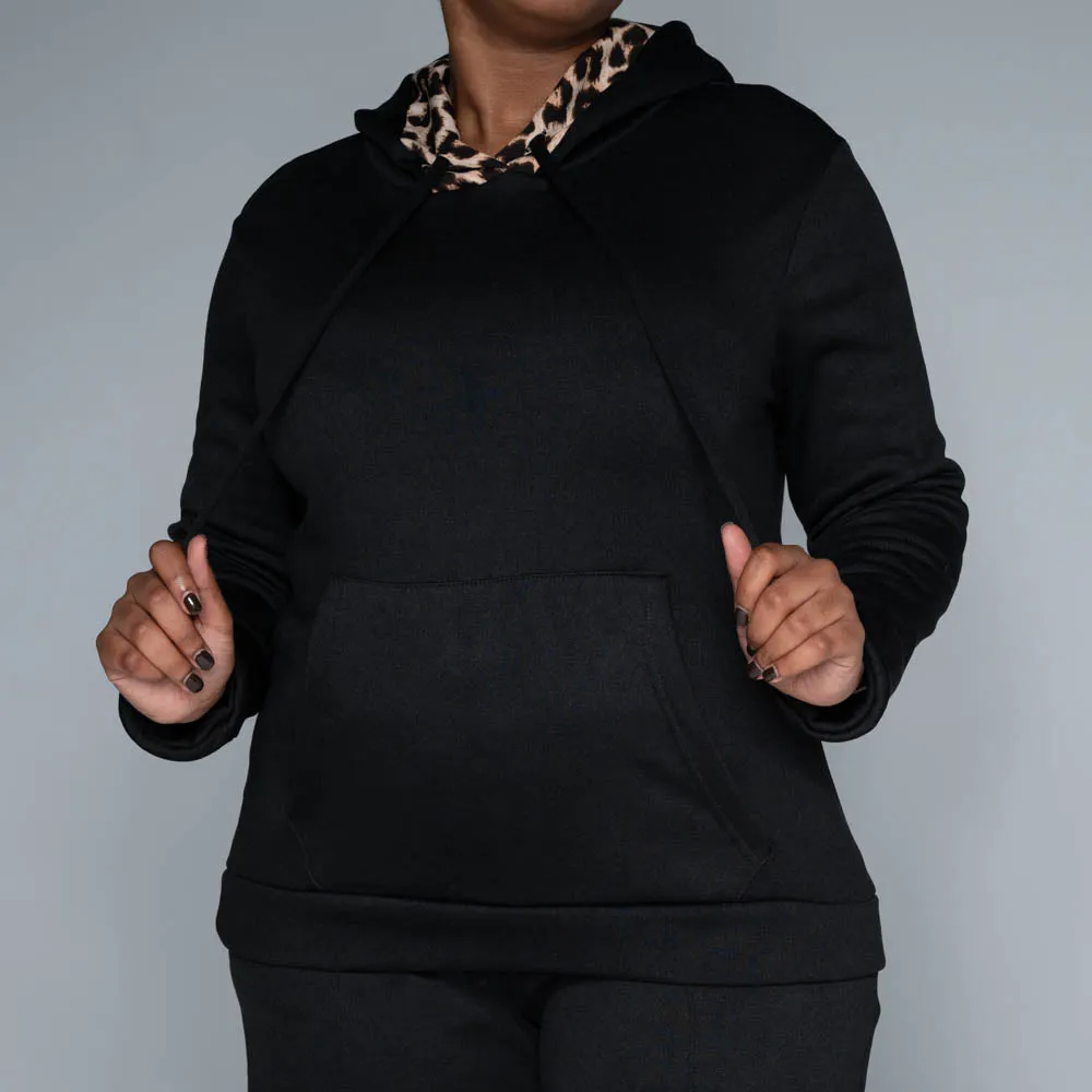 Black Hooded Track Top sold by Fashion World product image thumbnail 2