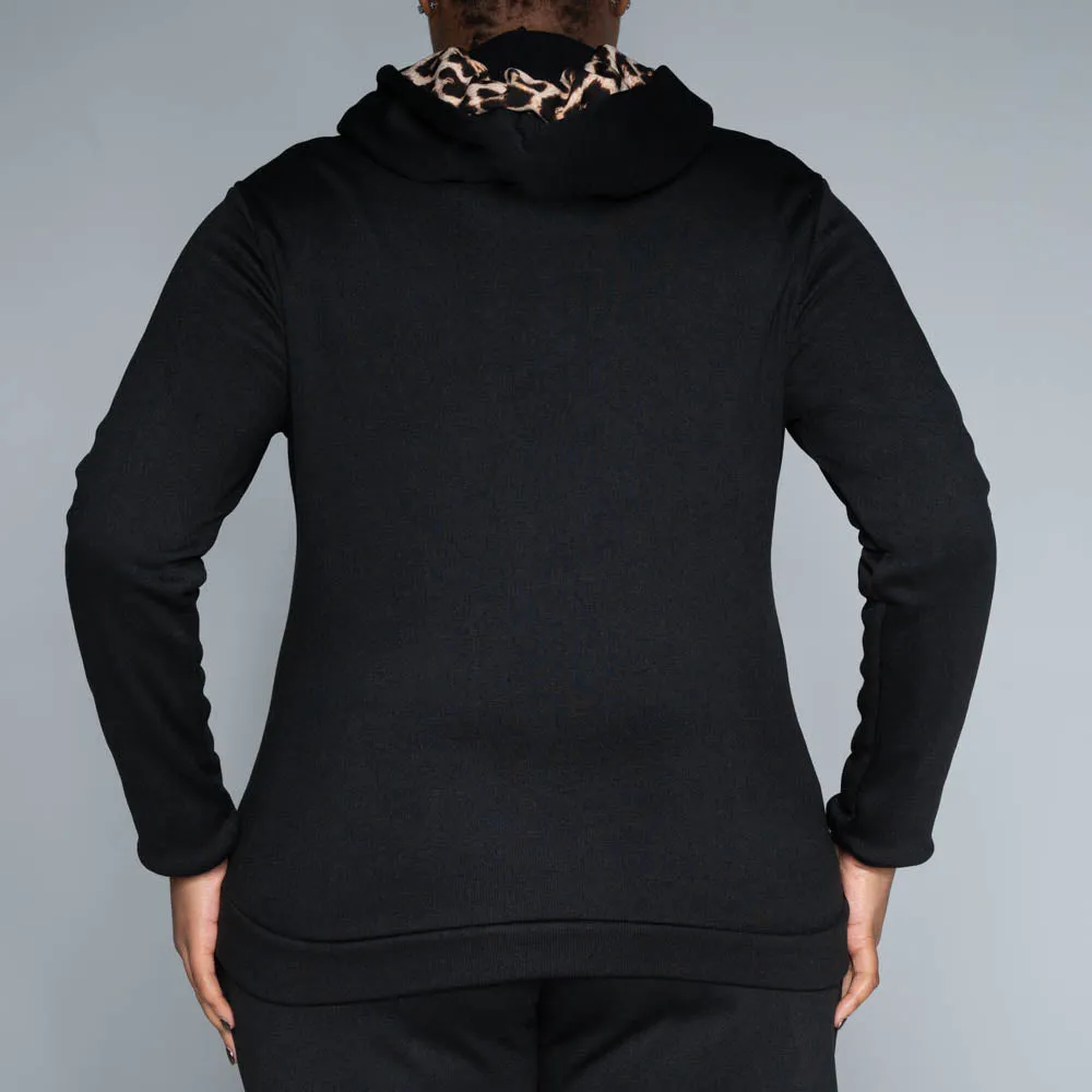 Black Hooded Track Top sold by Fashion World product image thumbnail 5