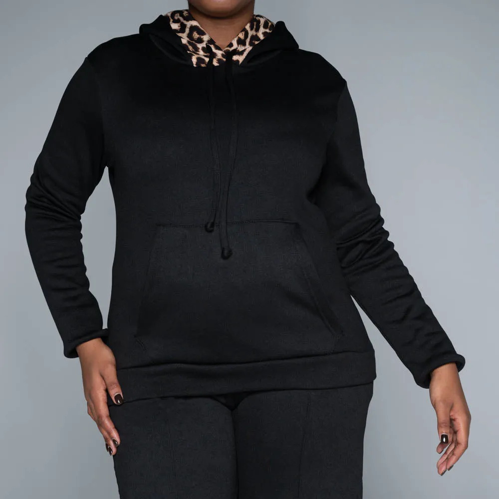 Black Hooded Track Top sold by Fashion World product image thumbnail 3