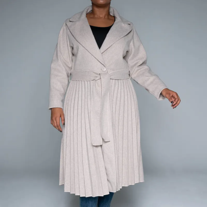 Pleated Melton Plus Size Jacket sold by Fashion World