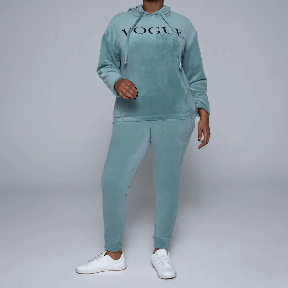 Sage Velour Track Pants sold by Fashion World product image thumbnail 2
