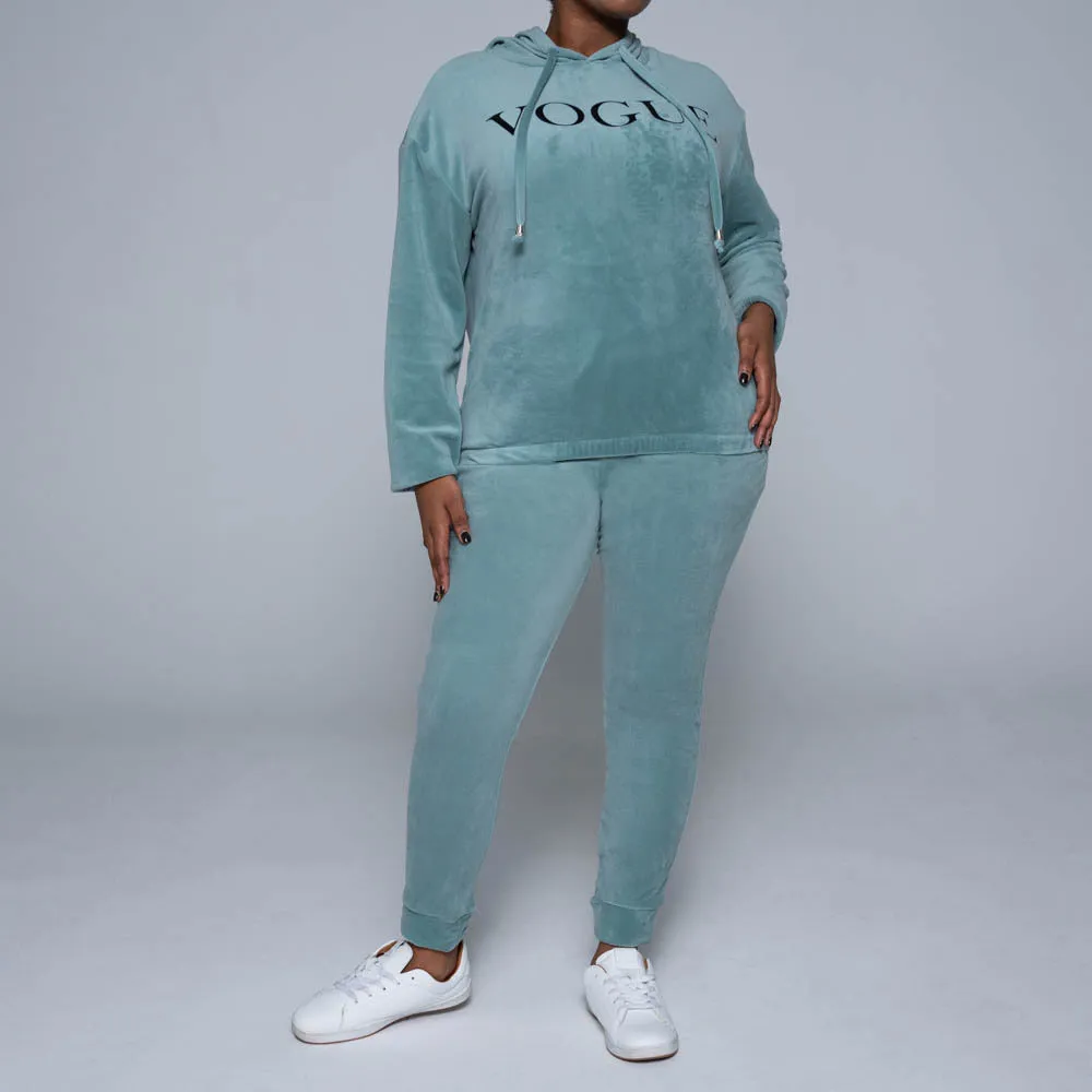 Sage Velour Track Pants sold by Fashion World product image thumbnail 3