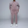 Mauve Velour Track Top sold by Fashion World