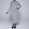 Grey Long Sleeve Turtle Neck Dress sold by Fashion World