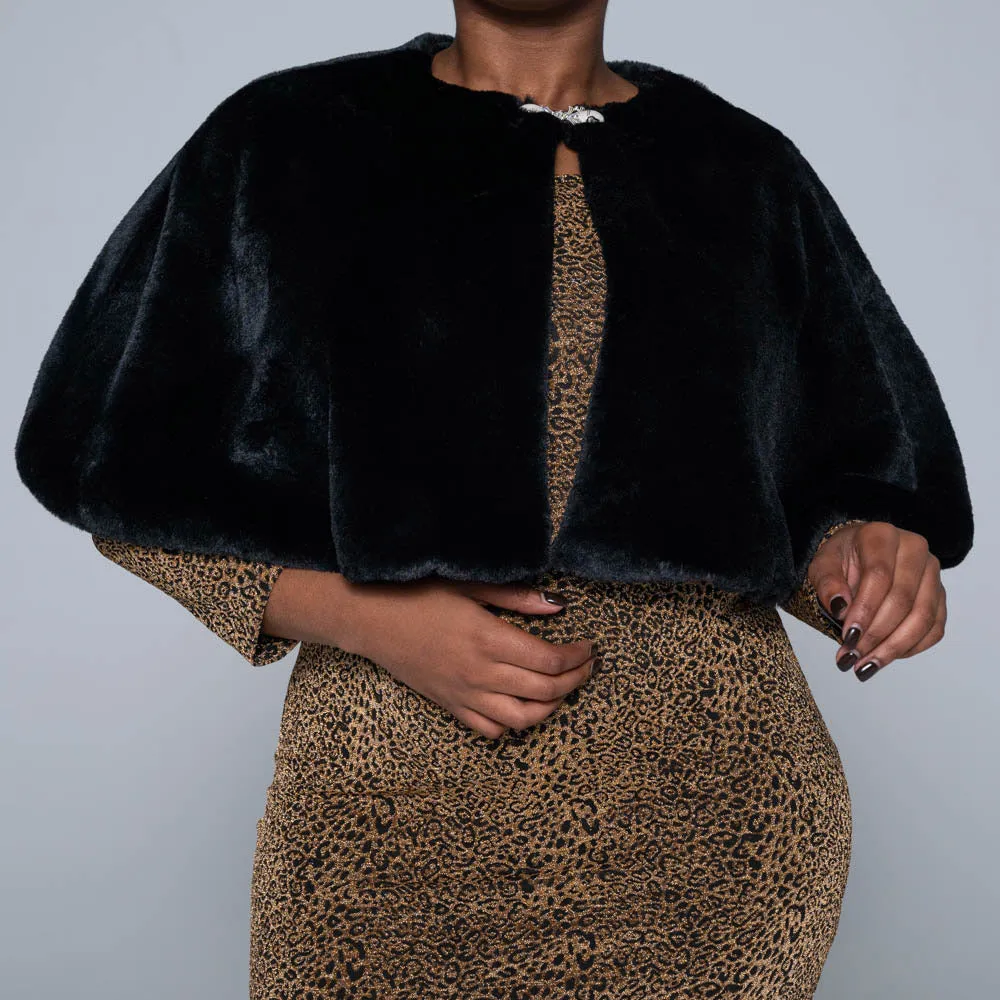 Plus Size Black Cape sold by Fashion World product image thumbnail 5