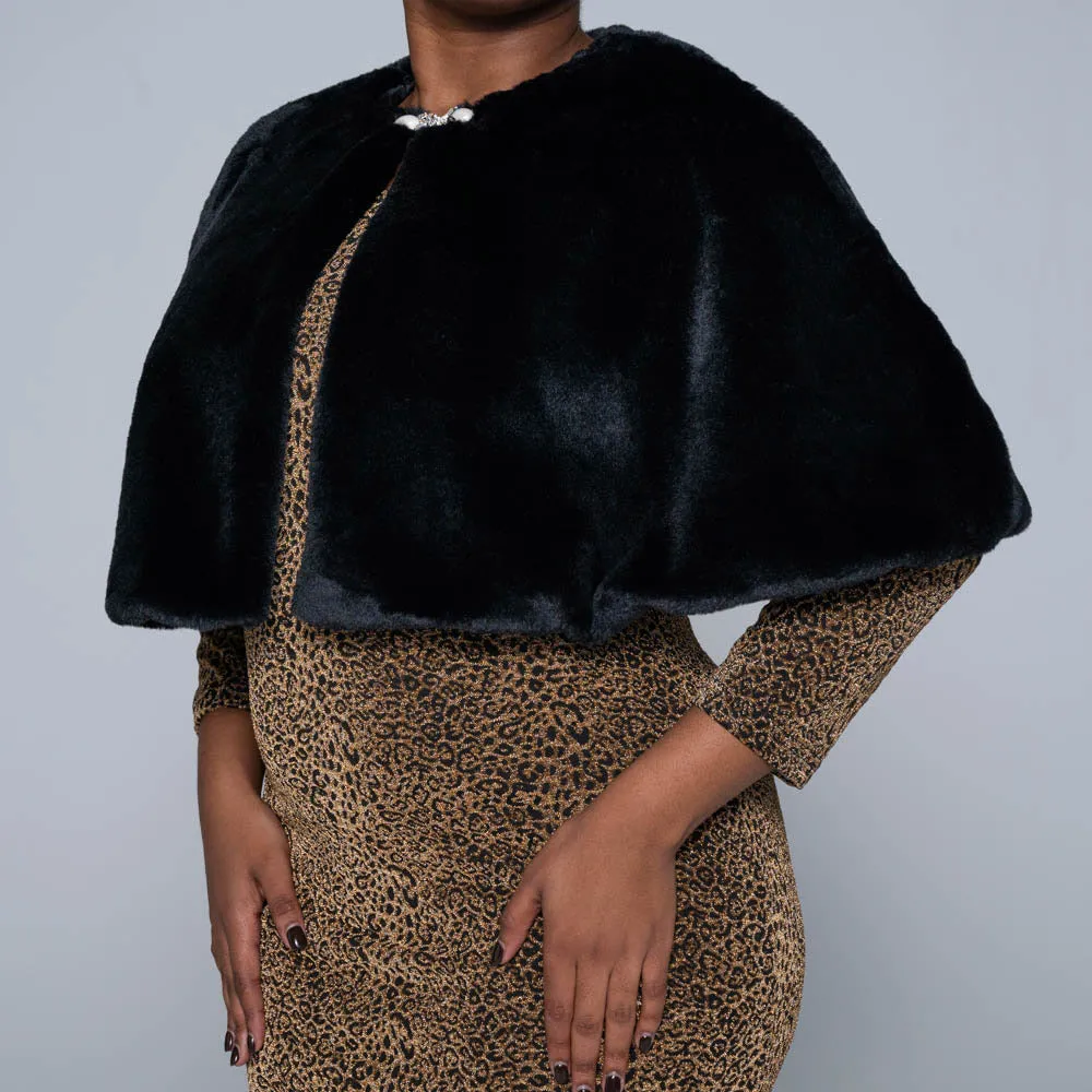 Plus Size Black Cape sold by Fashion World product image thumbnail 4