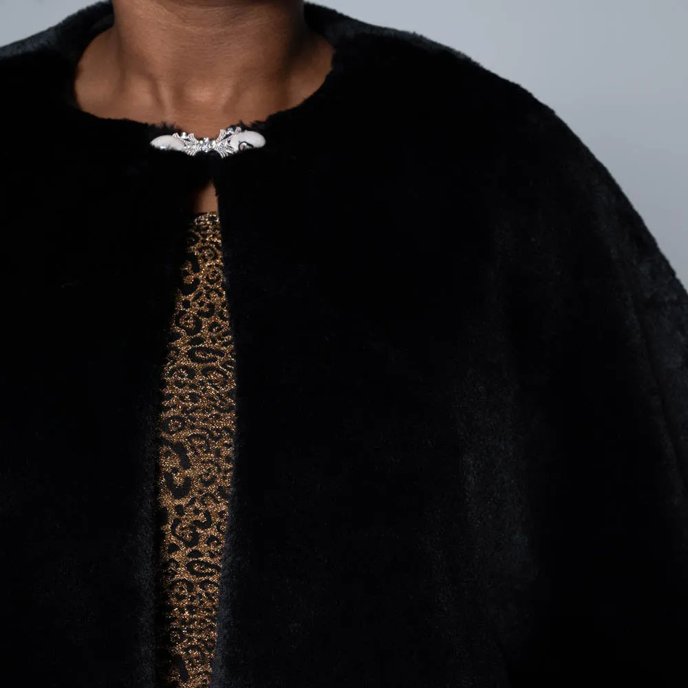 Plus Size Black Cape sold by Fashion World product image thumbnail 2