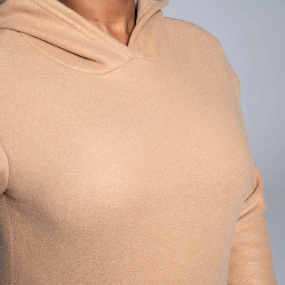 Camel Polar Fleece Hooded Jacket sold by Fashion World product image thumbnail 3