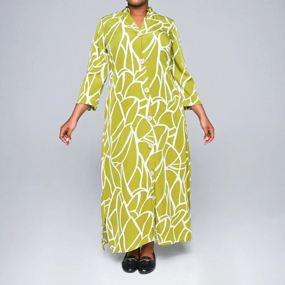 Plus Size Button Down Printed Tunic sold by Fashion World product image thumbnail 3