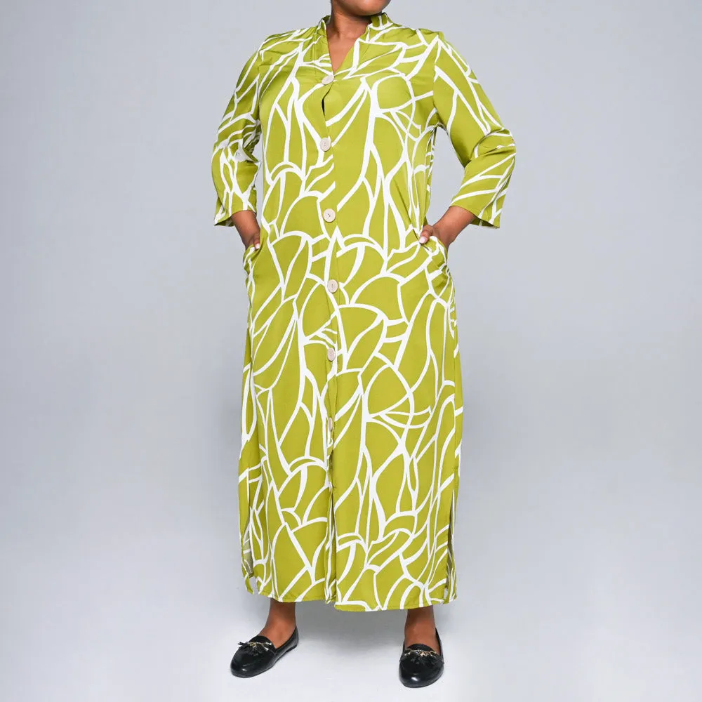 Plus Size Button Down Printed Tunic sold by Fashion World product image thumbnail 2