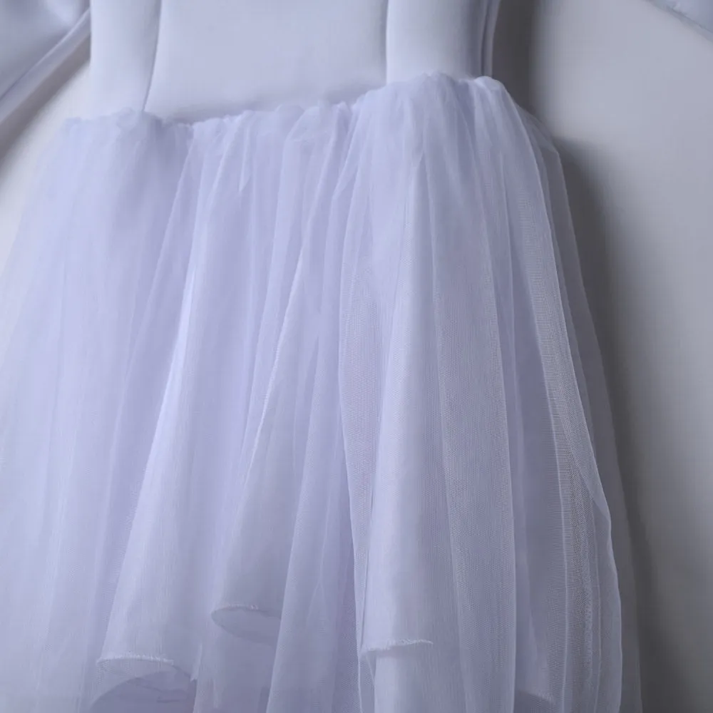 Girls Mesh White Party Dress sold by Fashion World product image thumbnail 2