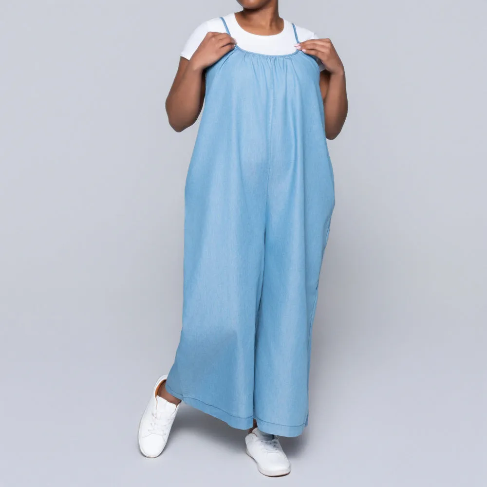 Sleeveless Denim Jumpsuit sold by Fashion World product image thumbnail 3