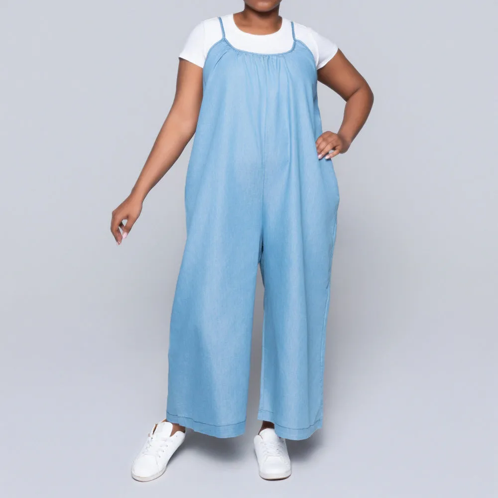 Sleeveless Denim Jumpsuit sold by Fashion World product image thumbnail 5