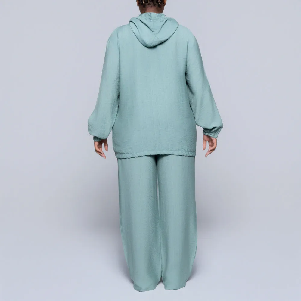 Long Sleeve Sage Hooded Top sold by Fashion World product image thumbnail 5