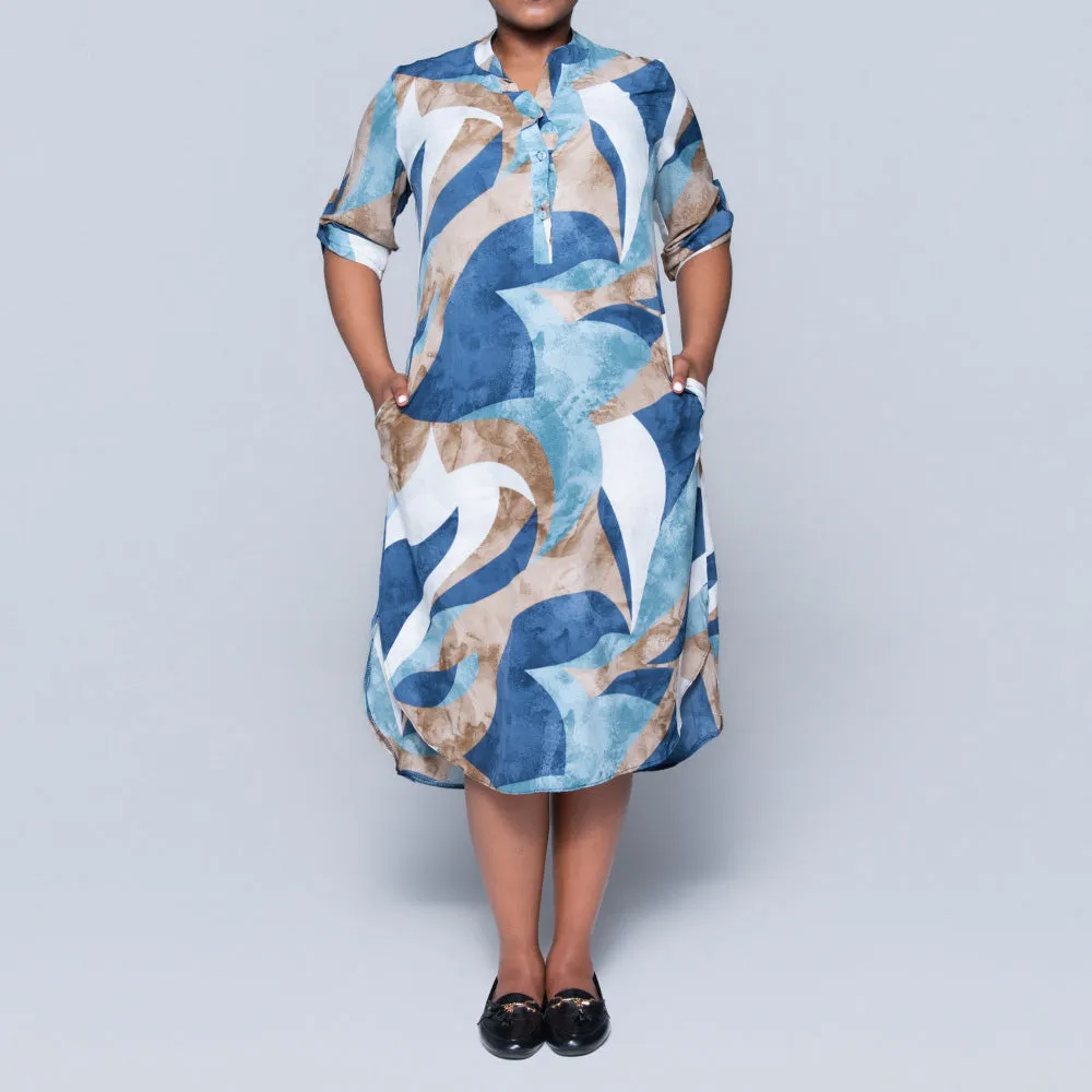 Plus Size Printed Tunic sold by Fashion World