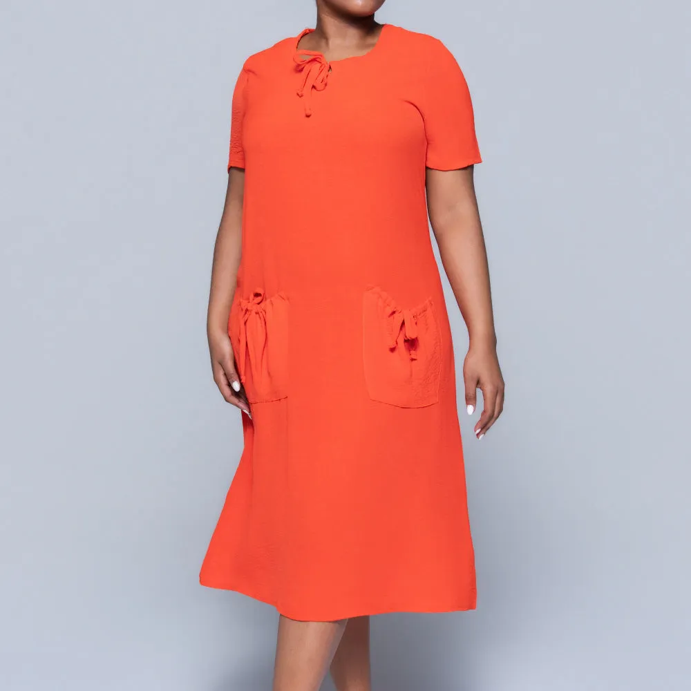 Plus Size Terracotta Airflow Tunic sold by Fashion World