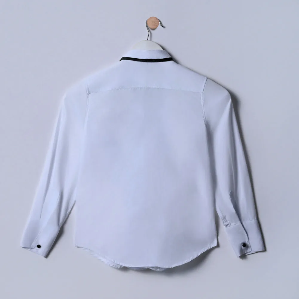 Boys Pintuck Bow Tie Shirt sold by Fashion World product image thumbnail 4