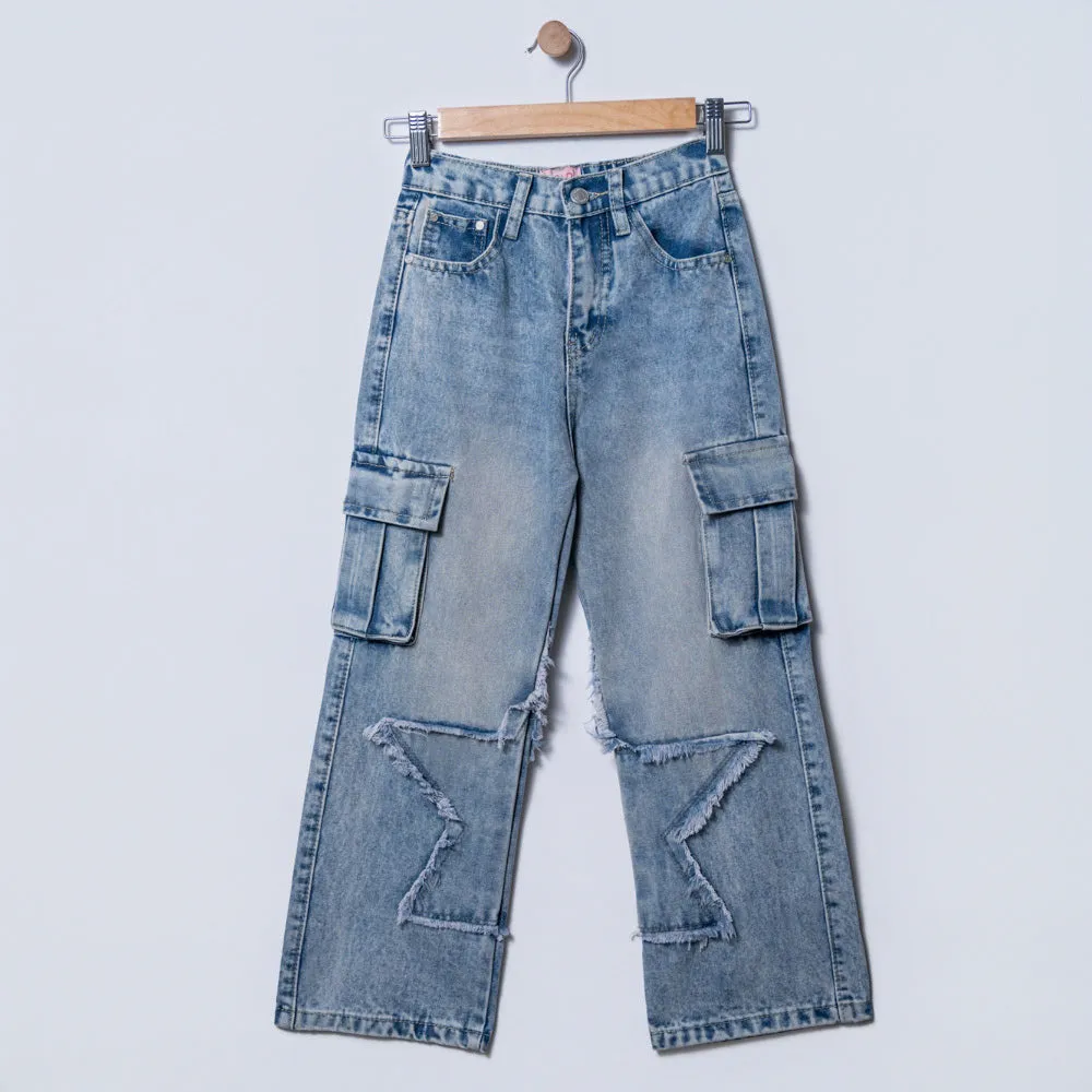 Girls Star Edit Cargo Jeans sold by Fashion World
