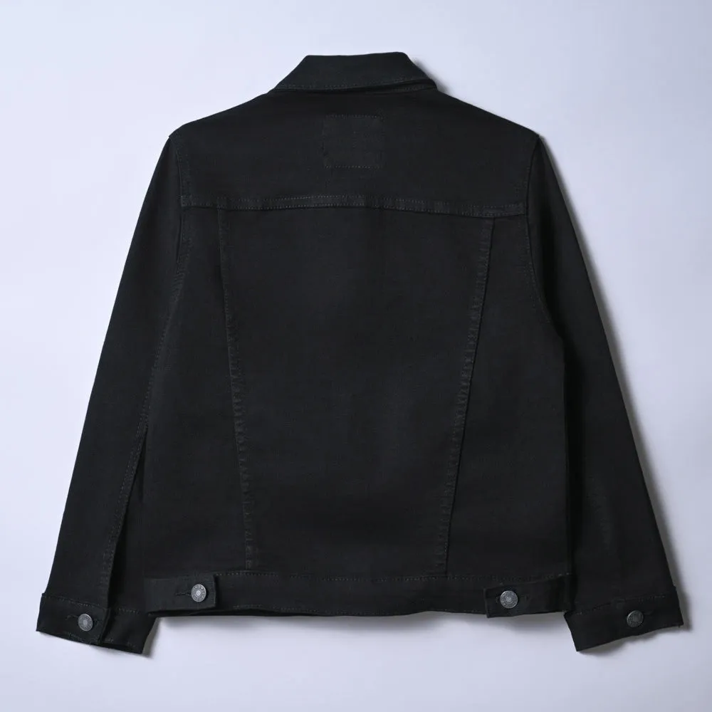 Boys Black Denim Jacket sold by Fashion World product image thumbnail 4