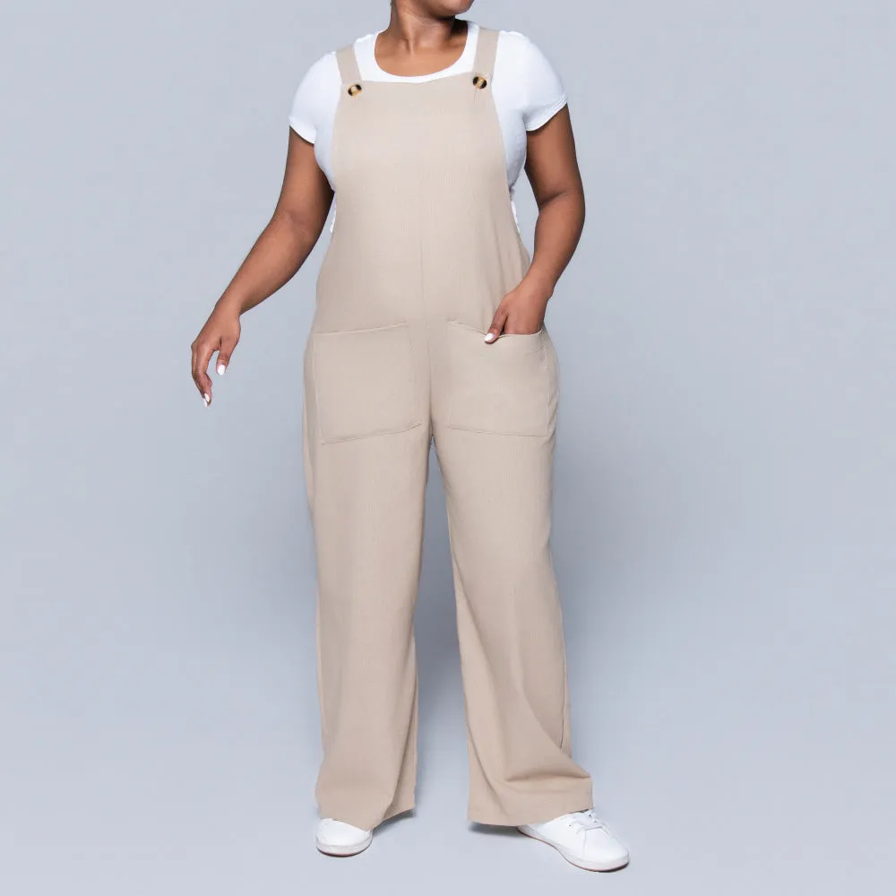 Stone Rayon Linen Jumpsuit sold by Fashion World product image thumbnail 2