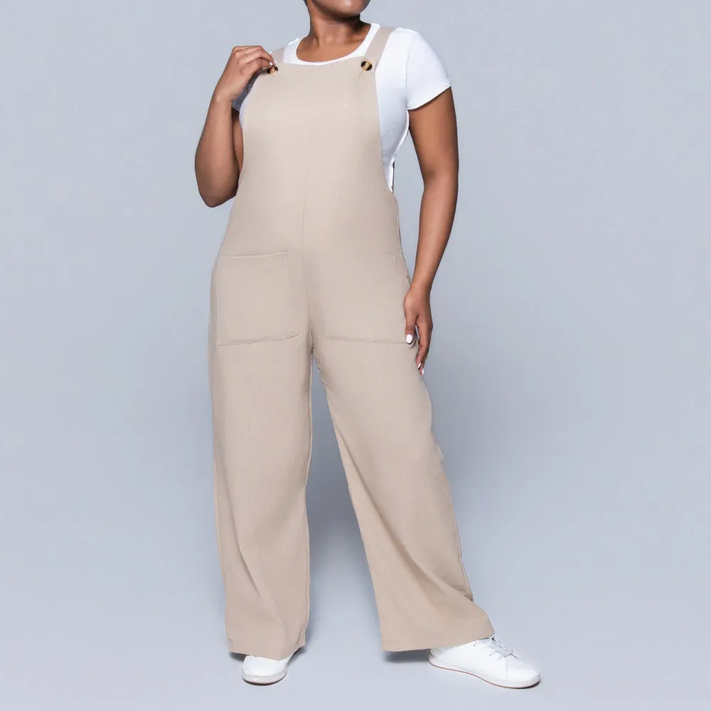 Stone Rayon Linen Jumpsuit sold by Fashion World product image thumbnail 5