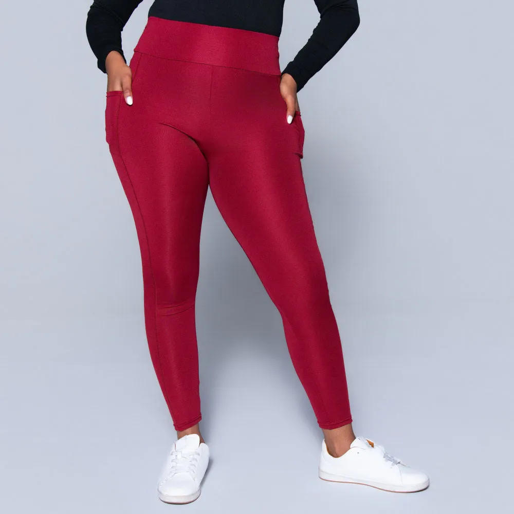 Wine Pocket Edit Gym Leggings sold by Fashion World product image thumbnail 4