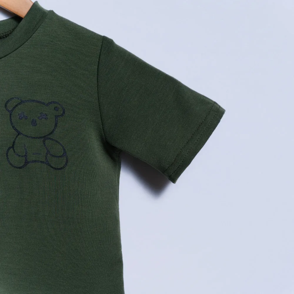 Olive Bear Print Boys Tee sold by Fashion World product image thumbnail 2