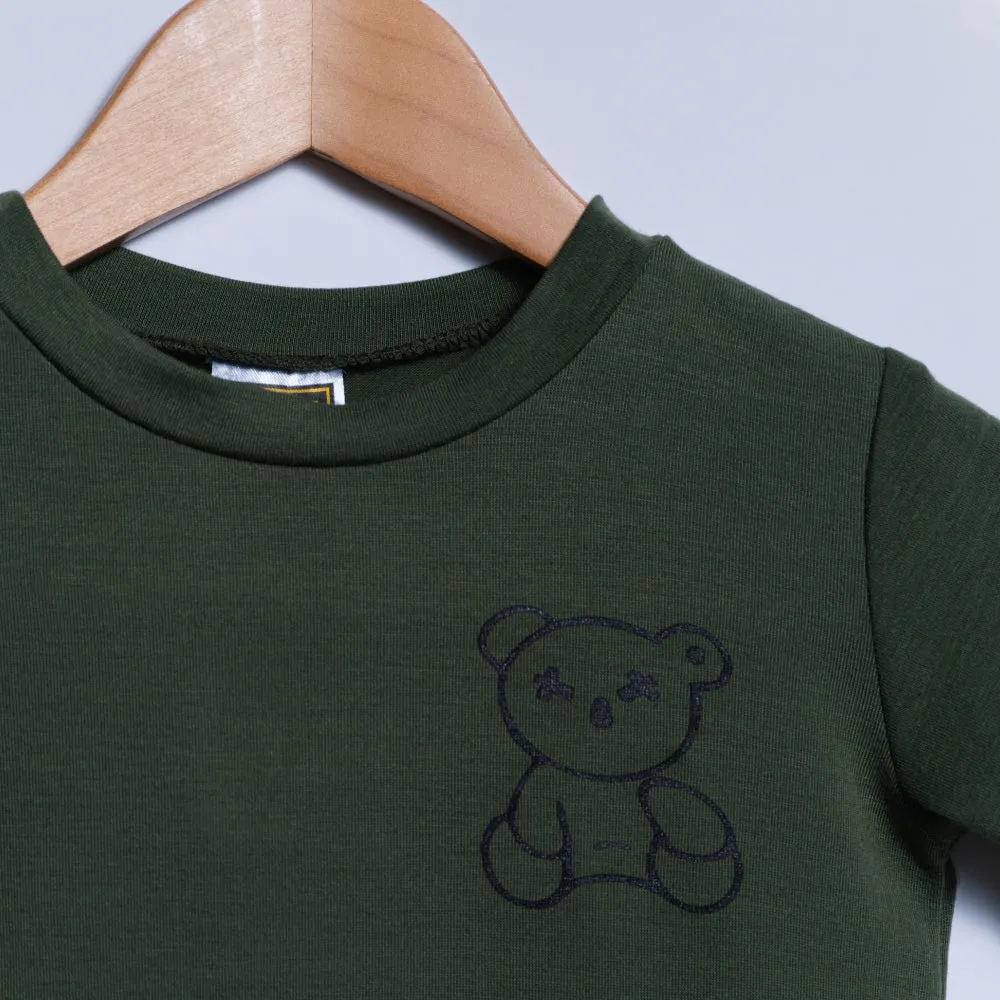 Olive Bear Print Boys Tee sold by Fashion World product image thumbnail 3