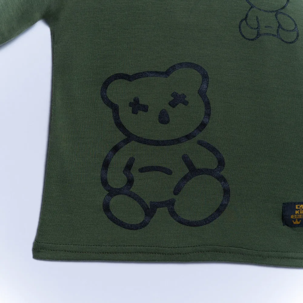 Olive Bear Print Boys Tee sold by Fashion World product image thumbnail 4