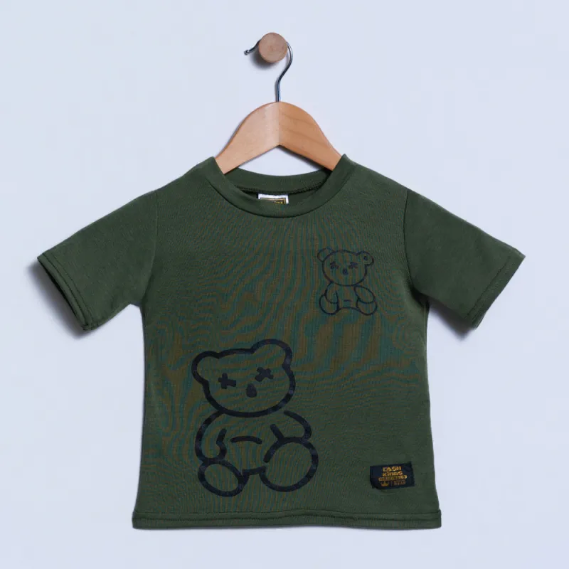 Olive Bear Print Boys Tee sold by Fashion World