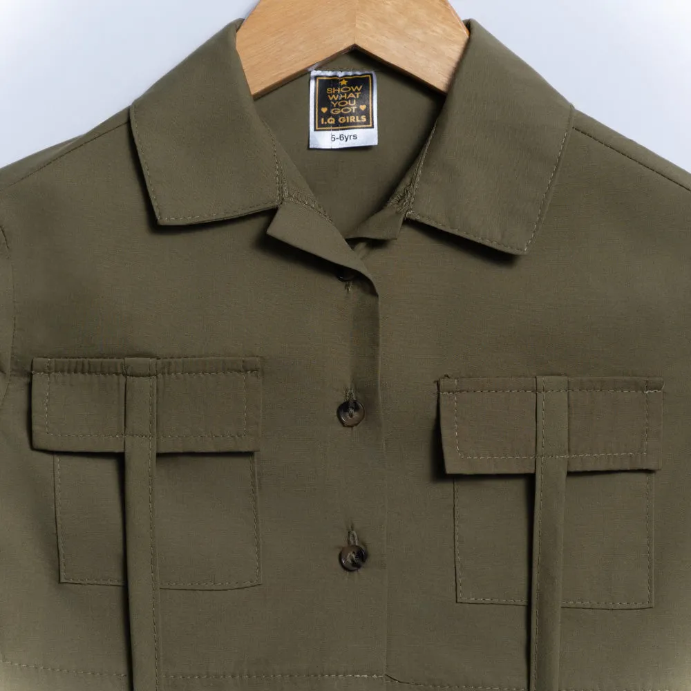 Olive Poplin Cargo Pants sold by Fashion World product image thumbnail 2