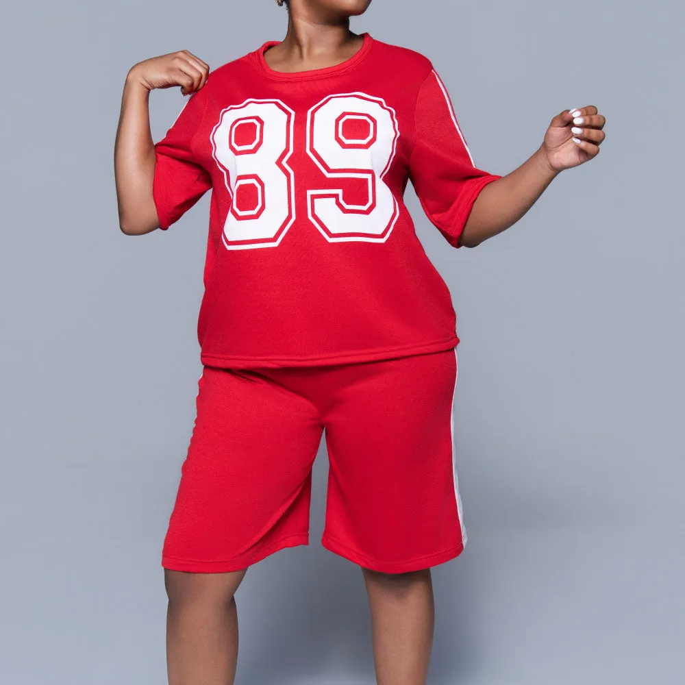 Red Top And Shorts Set sold by Fashion World product image thumbnail 5