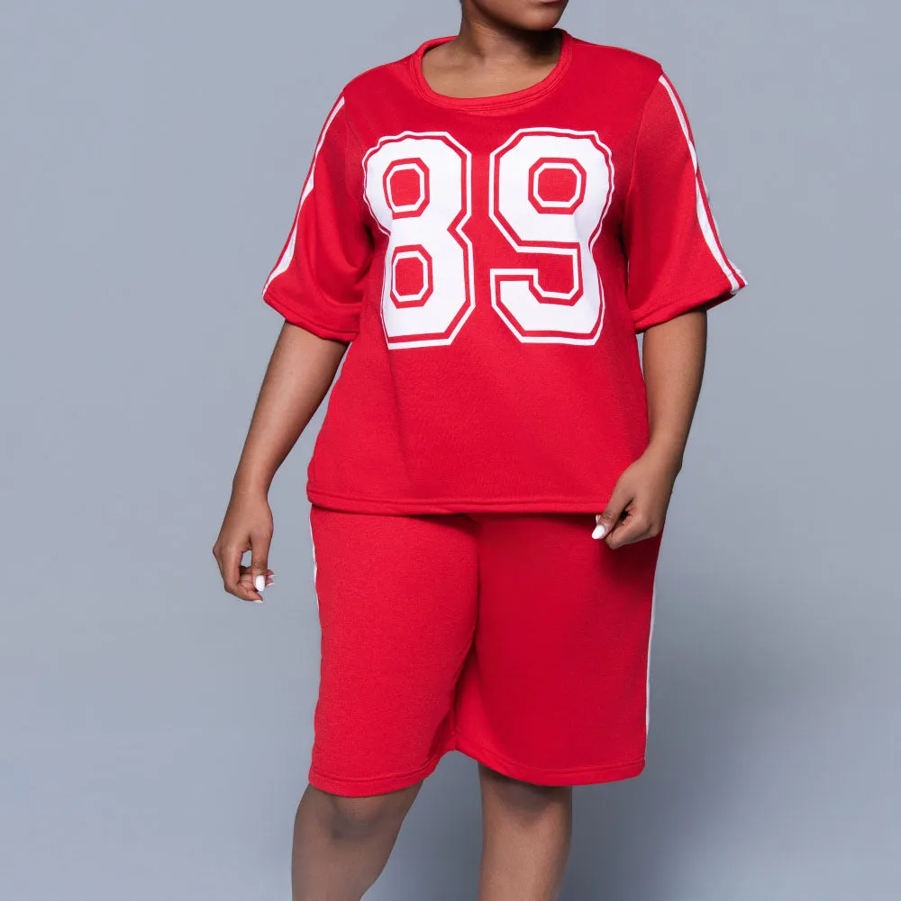 Red Top And Shorts Set sold by Fashion World product image thumbnail 2