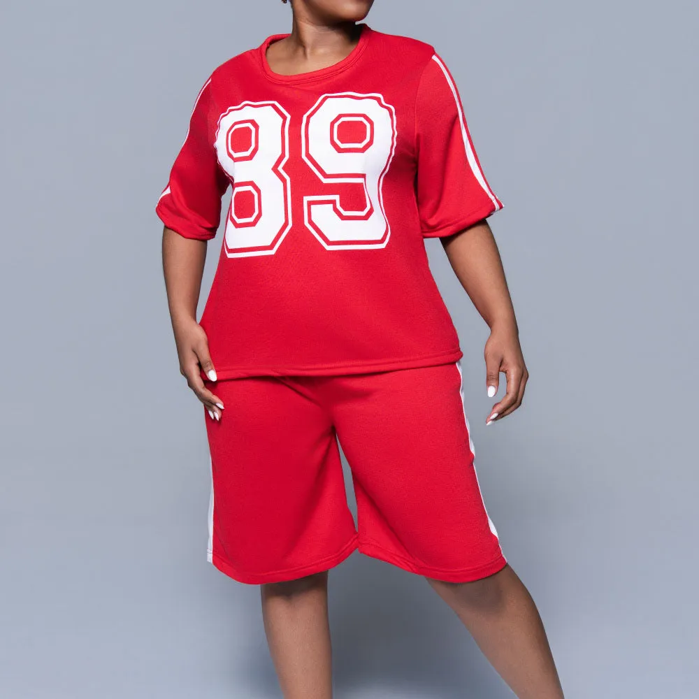 Red Top And Shorts Set sold by Fashion World product image thumbnail 4