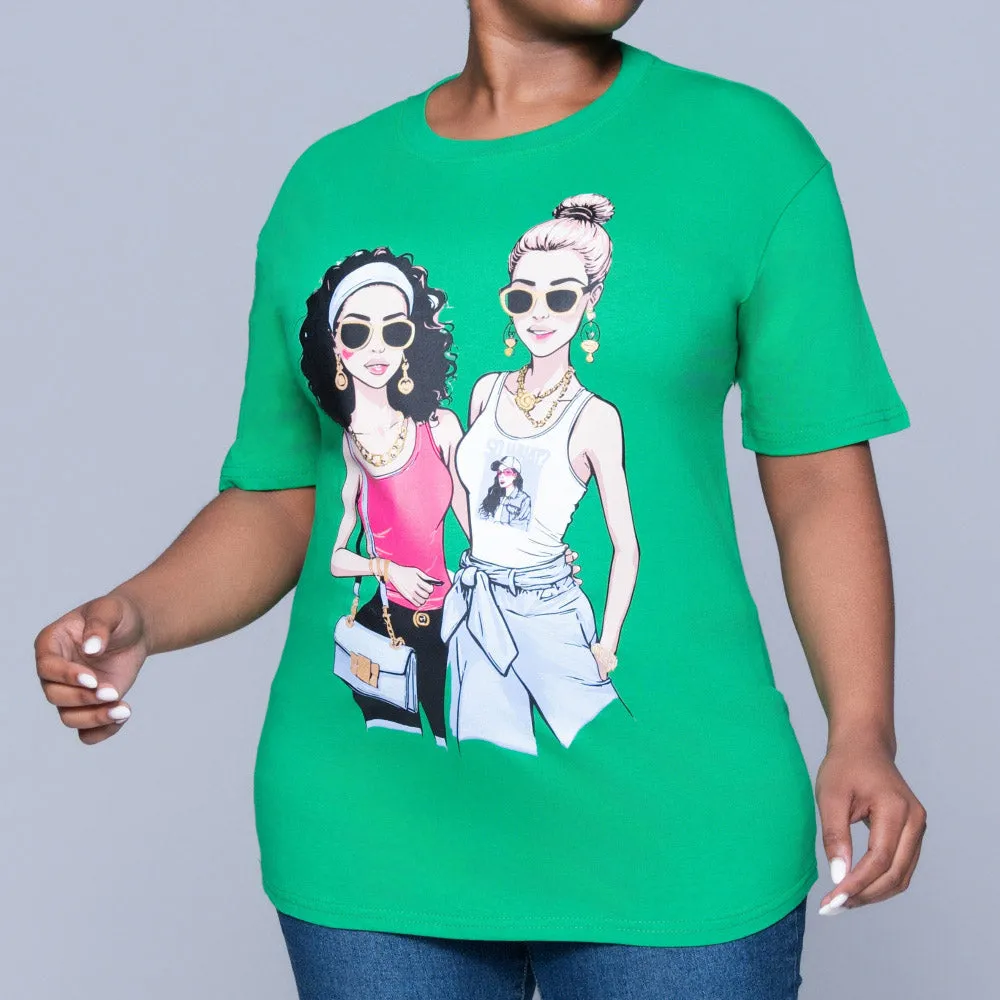 Emerald Statement Print Oversized Tee sold by Fashion World product image thumbnail 4