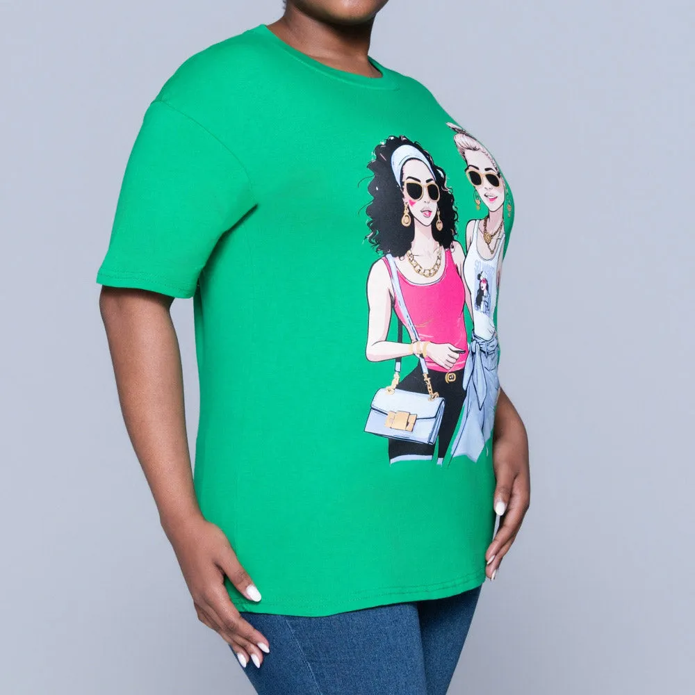 Emerald Statement Print Oversized Tee sold by Fashion World product image thumbnail 3
