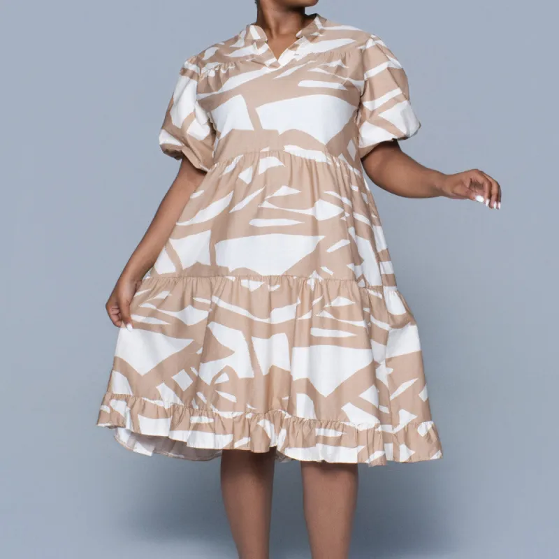 Printed Poplin Tiered Tunic sold by Fashion World