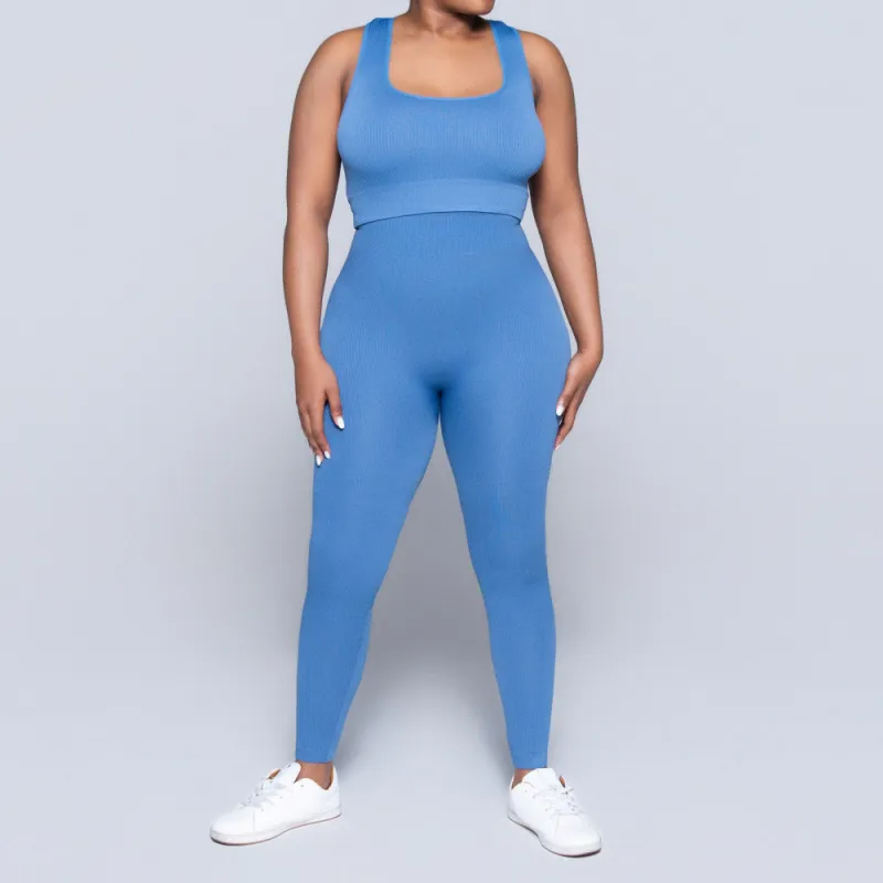 Ladies Light Blue Gym Top sold by Fashion World