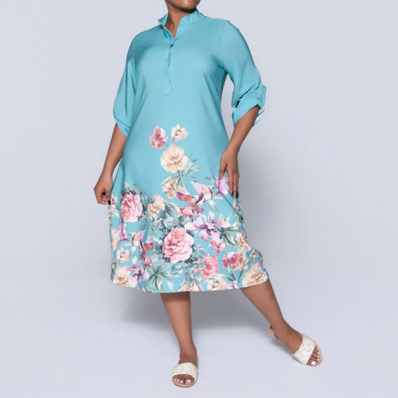 Sage Plus Size Floral Print Summer Tunic sold by Fashion World